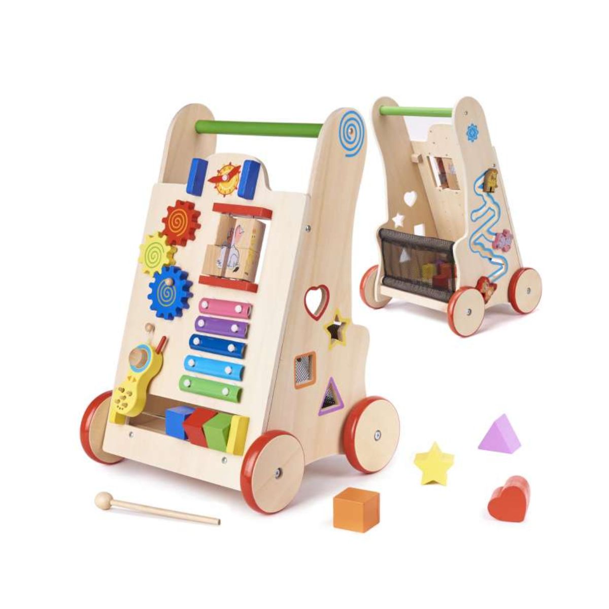 Impingator, premergator, din lemn educational 6 in 1, 51 x 32.5 x 31cm, 1, hectarul.ro
