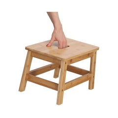 Inaltator tip taburet, maro, din bambus, 25 cm, Foot Step Zeller