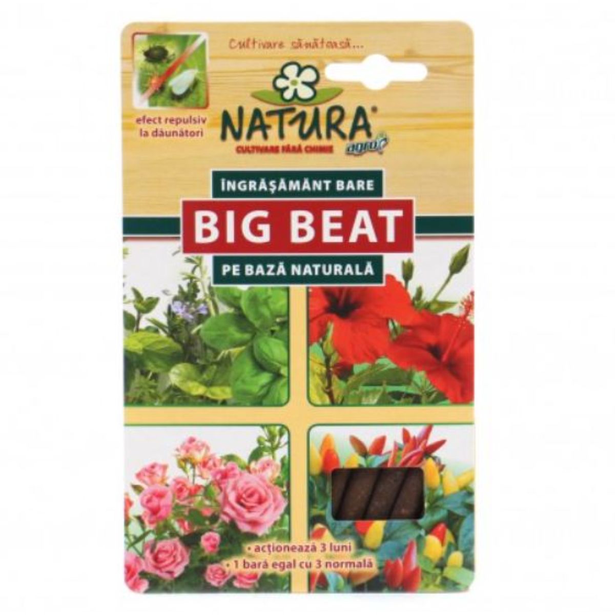 Ingrasamant batoane cu efect insecticid BIG BEAT  NATURA 12 buc, 1, hectarul.ro