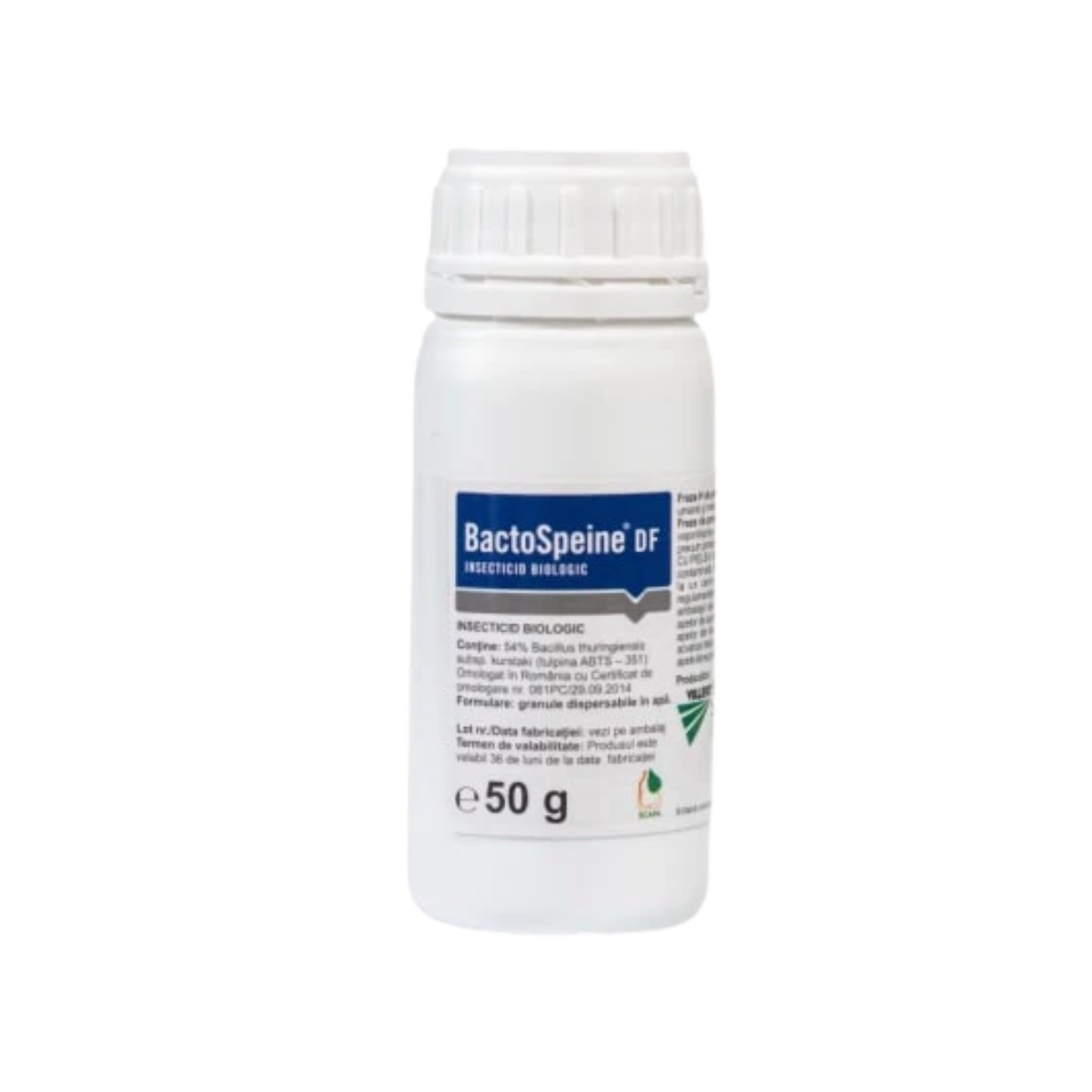 Insecticid ecologic legume, vita de vie, pomi fructiferi, capsuni, cultura mare Bactospeine DF, 50 grame