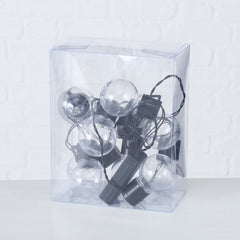 Instalatie 10 lumini LED, transparent, din PVC, Loma Boltze