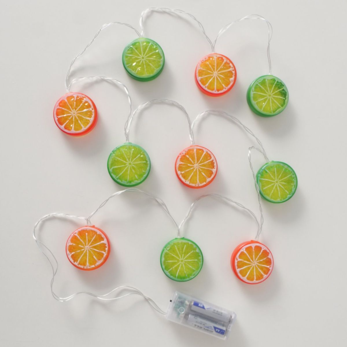 Instalatie 10 lumini LED, verde/portocaliu, din polistiren si metal, Fruttato Boltze, 5, hectarul.ro