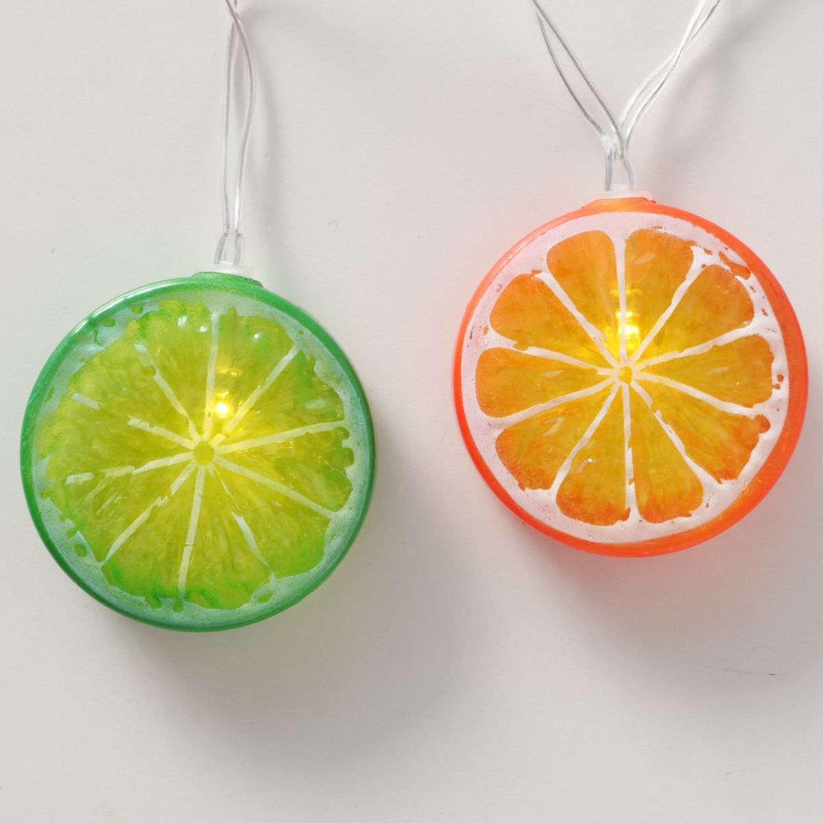 Instalatie 10 lumini LED, verde/portocaliu, din polistiren si metal, Fruttato Boltze, 3, hectarul.ro