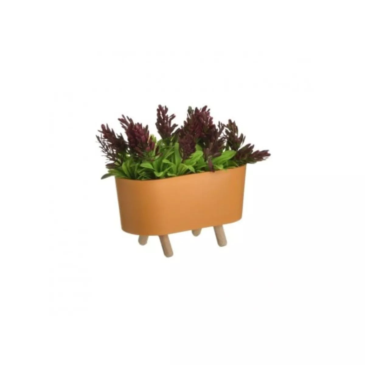 Jardiniera cu plante din plastic decorativa 16x8x15cm 2, 1, hectarul.ro