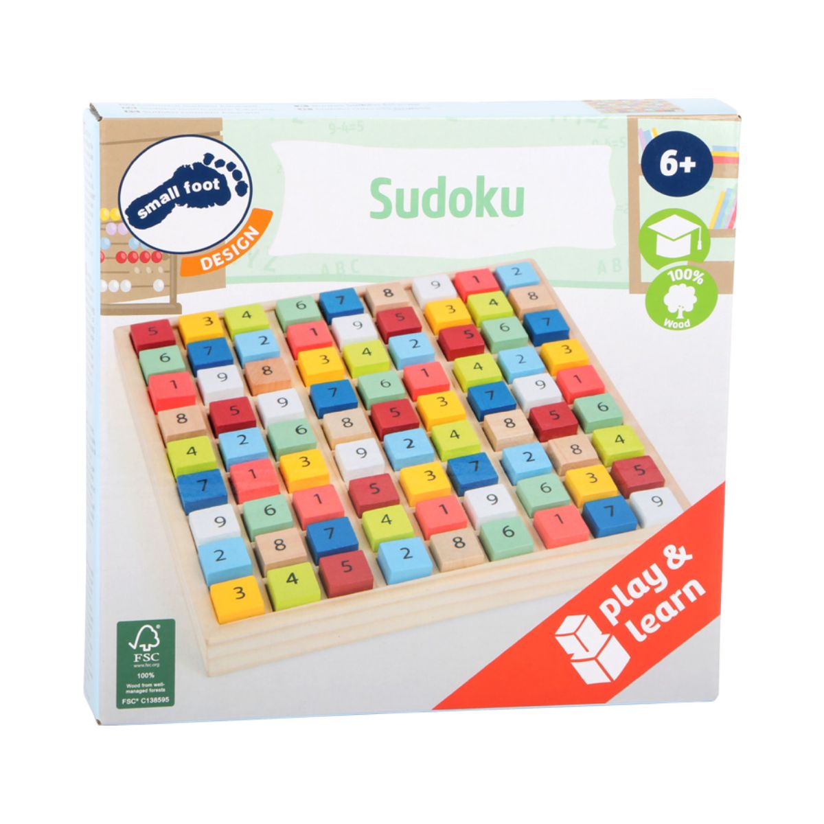 Joc educativ Sudoku 17x17 cm Educate Small Foot, 6, hectarul.ro