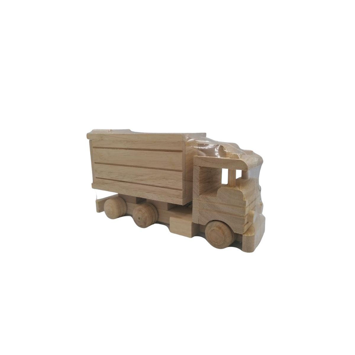 Jucarie camion din lemn natur