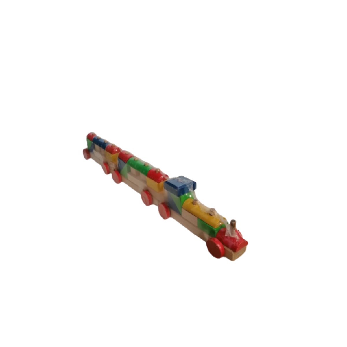 Jucarie tren din lemn colorat