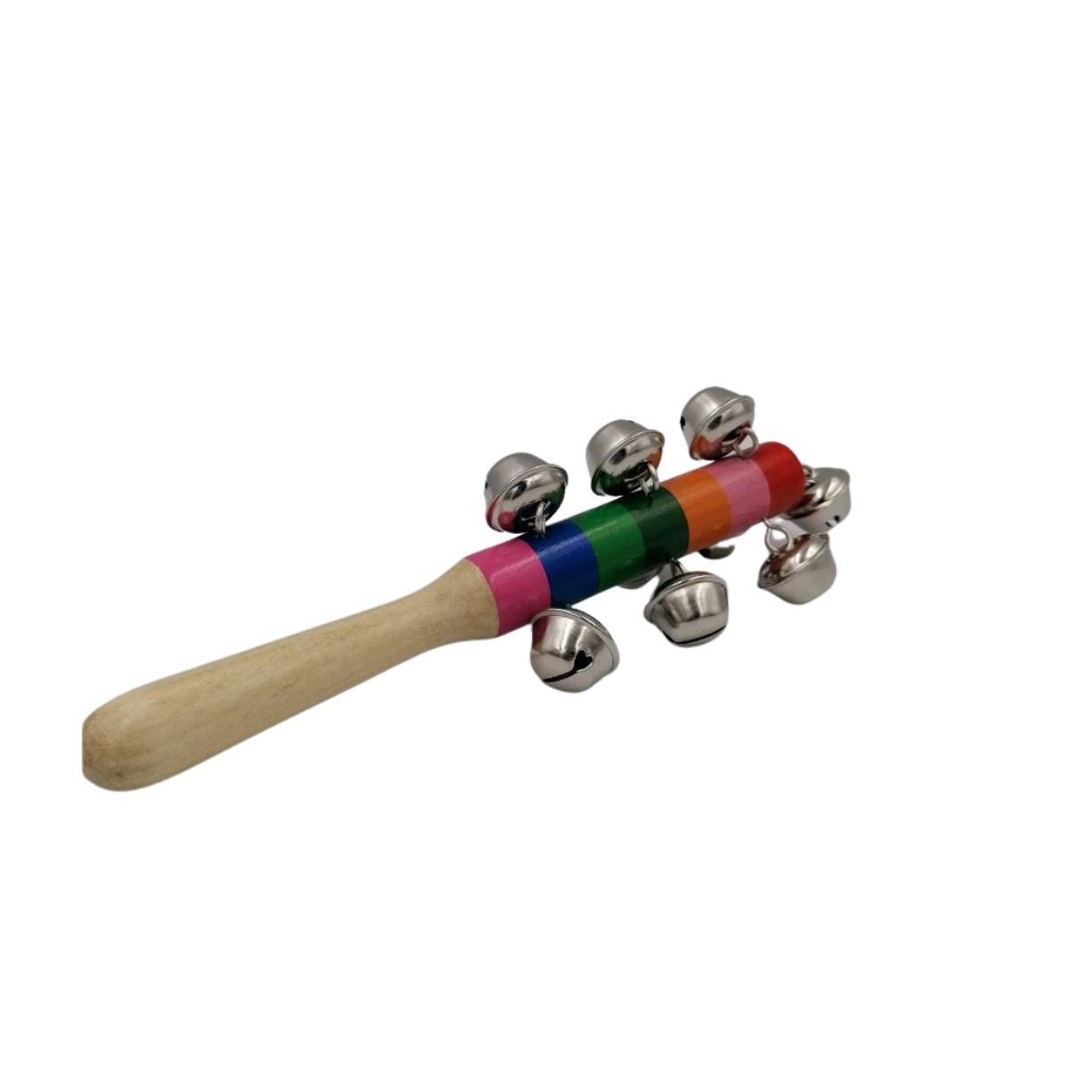 Jucarie zurgalai cu clopotei din lemn colorat, 2, hectarul.ro