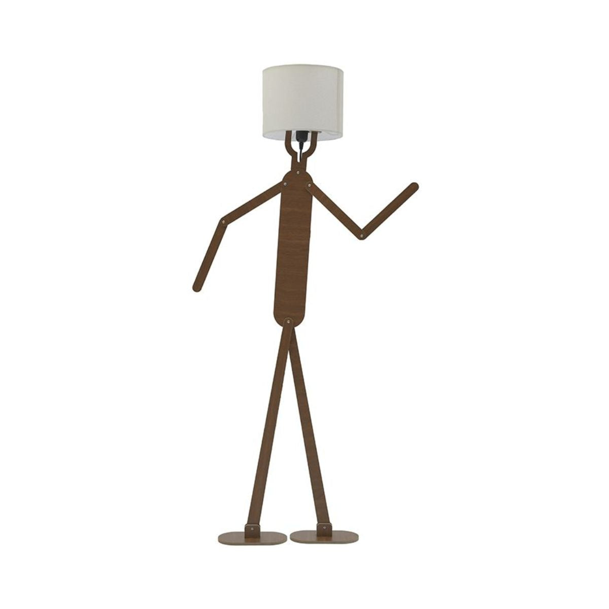 Lampadar din lemn si textil 30X30X155 cm Silhouette Inart, 1, hectarul.ro