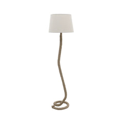 Lampadar din lemn, textil si funie 40X40Χ150 cm Inart