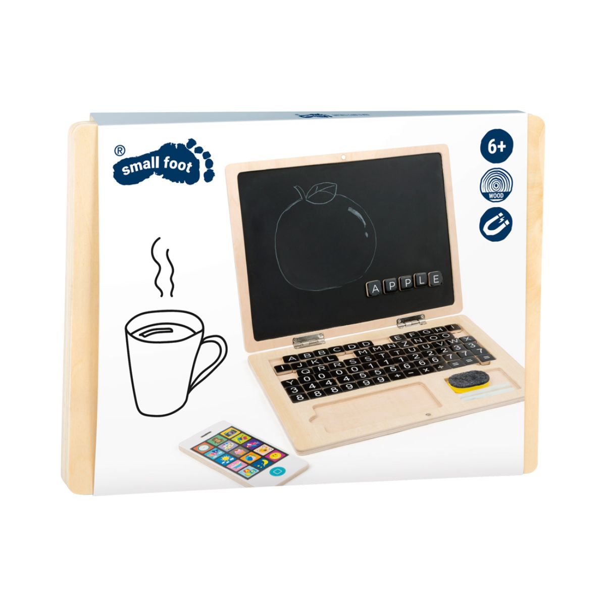 Laptop de joaca cu tabla magnetica Small Foot, 8, hectarul.ro