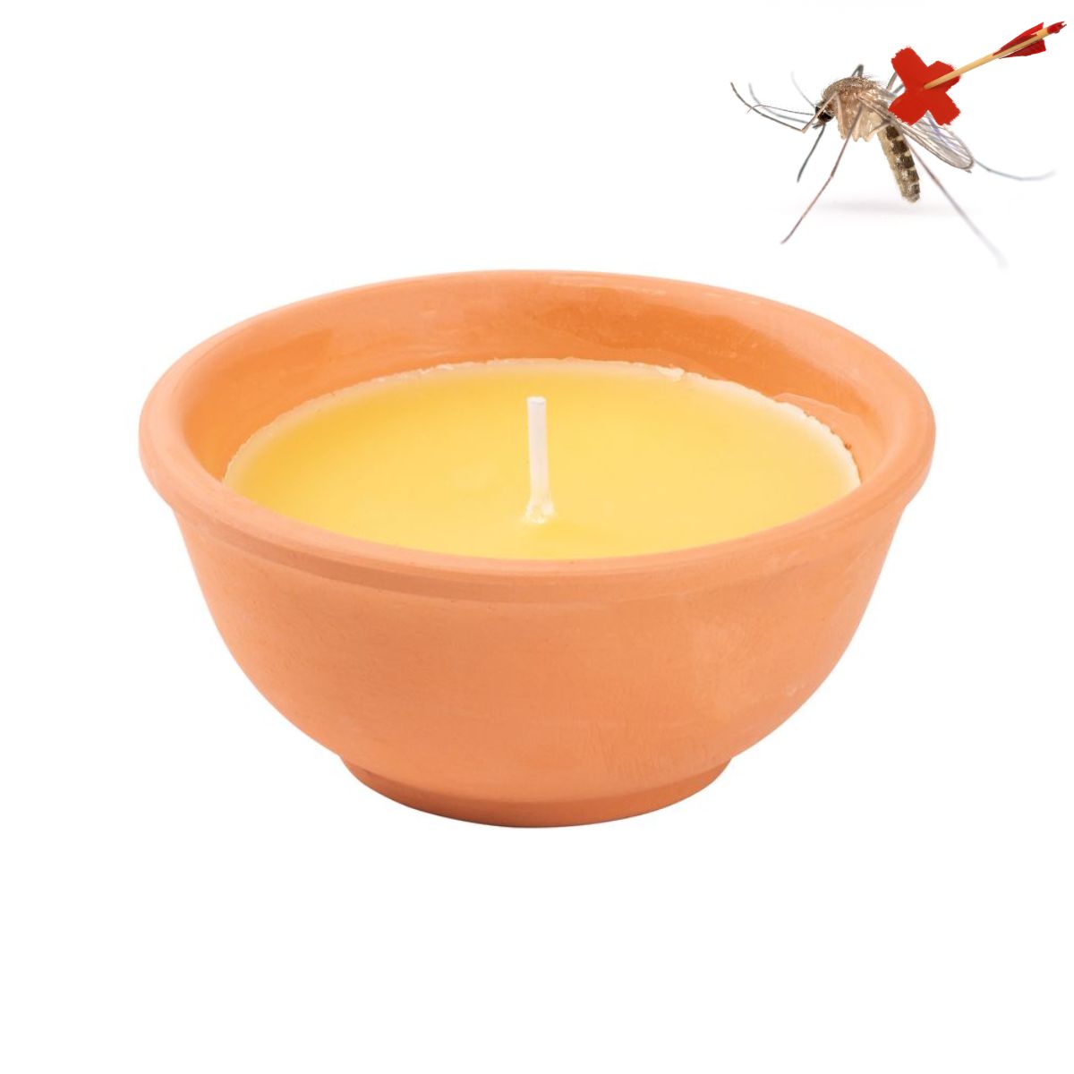 Lumanare anti tantari parfumata, in suport de ceramica, Citronella, 113 gr, 12 ore durata de ardere