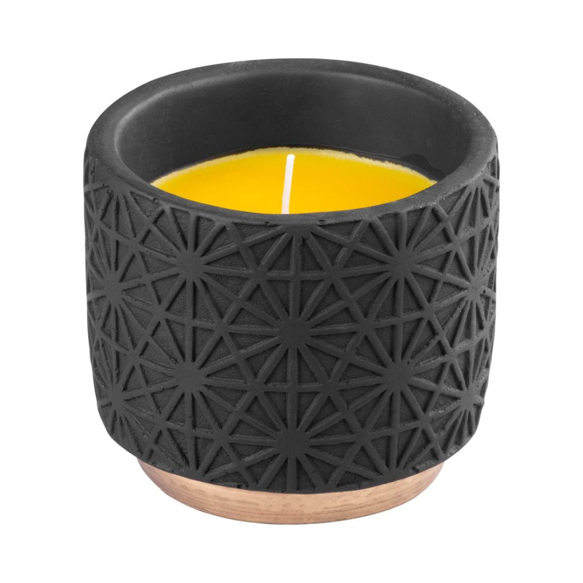 Lumanare anti tantari parfumata, in suport de ceramica neagra, Citronella, 200 gr, 26 ore durata de ardere, 1, hectarul.ro