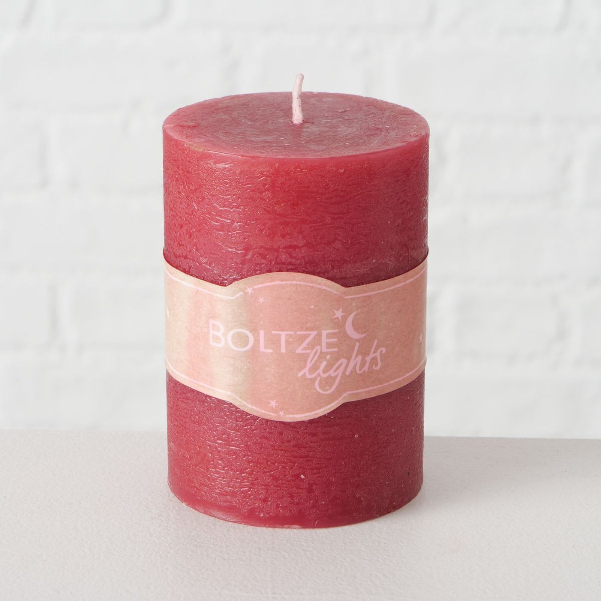 Lumanare rosie din parafina Ø7x10 cm Basic Boltze, 3, hectarul.ro