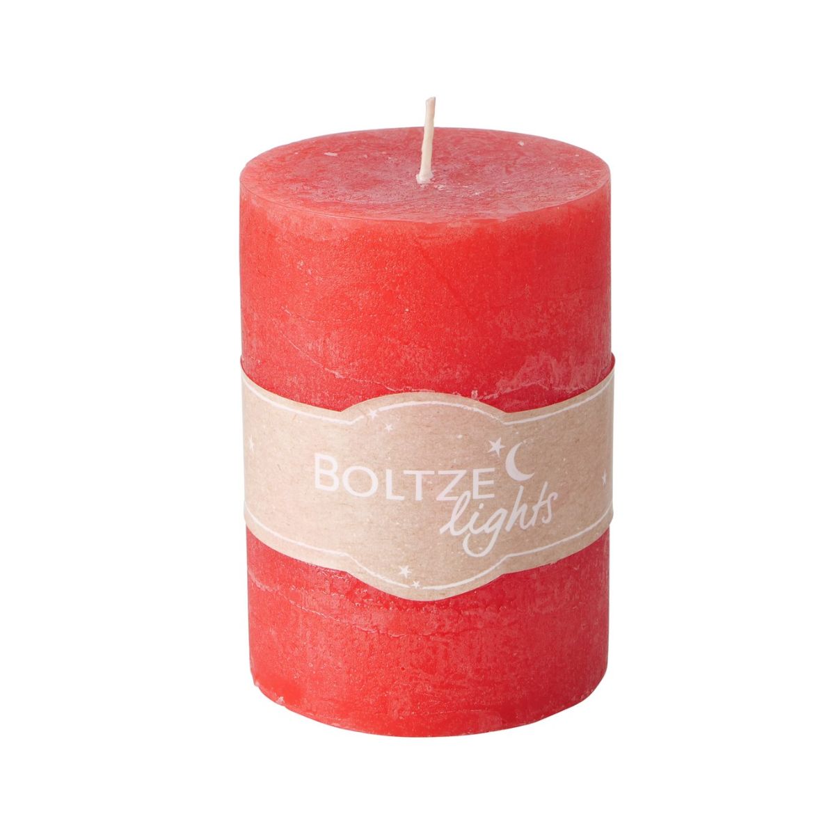 Lumanare rosu deschis din parafina Ø7x10 cm Basic Boltze, 2, hectarul.ro