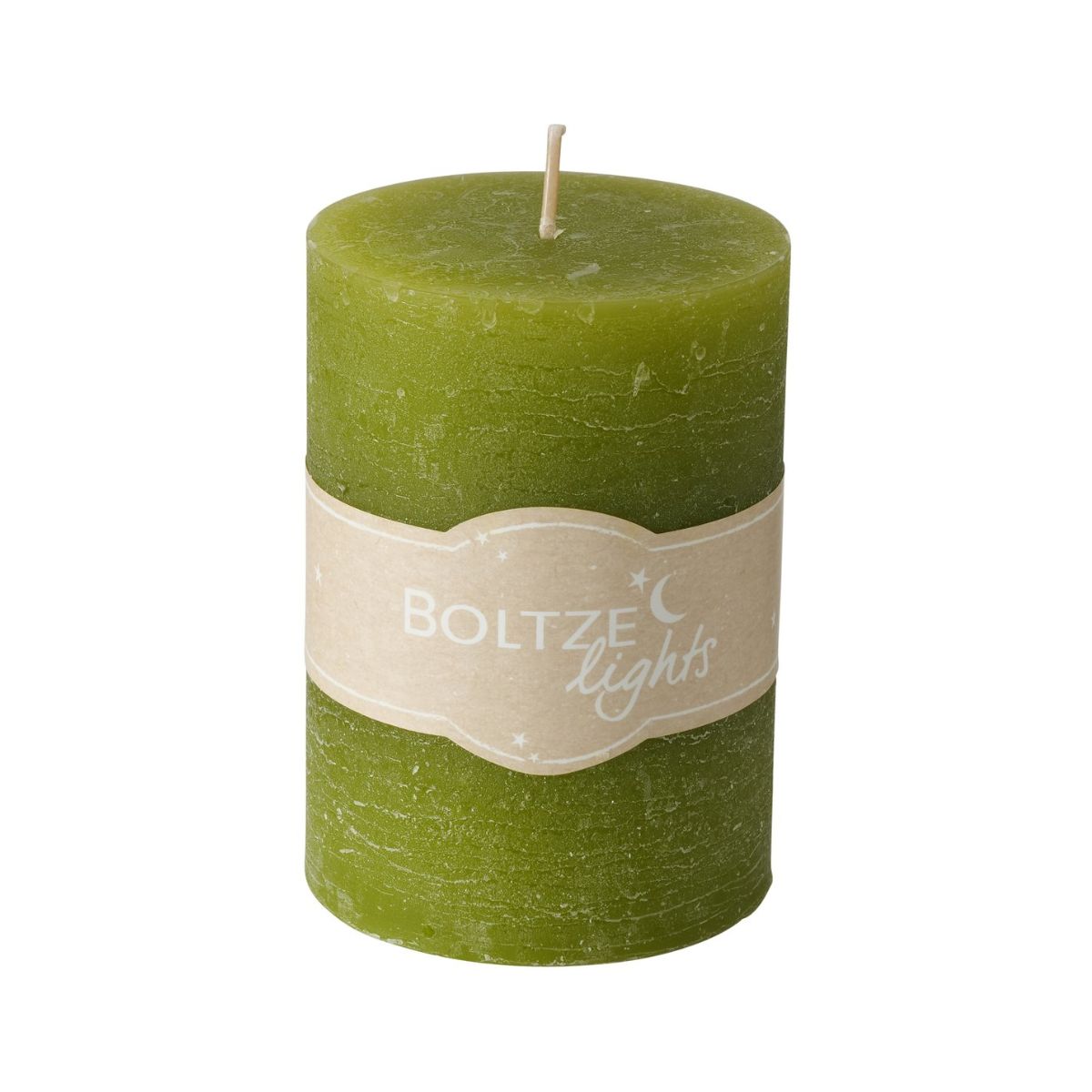 Lumanare verde deschis din parafina Ø7x10 cm Basic Boltze, 2, hectarul.ro