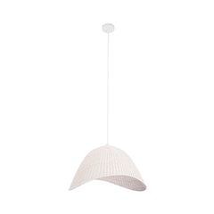 Lustra alba din rattan si metal Arvid Bizzotto