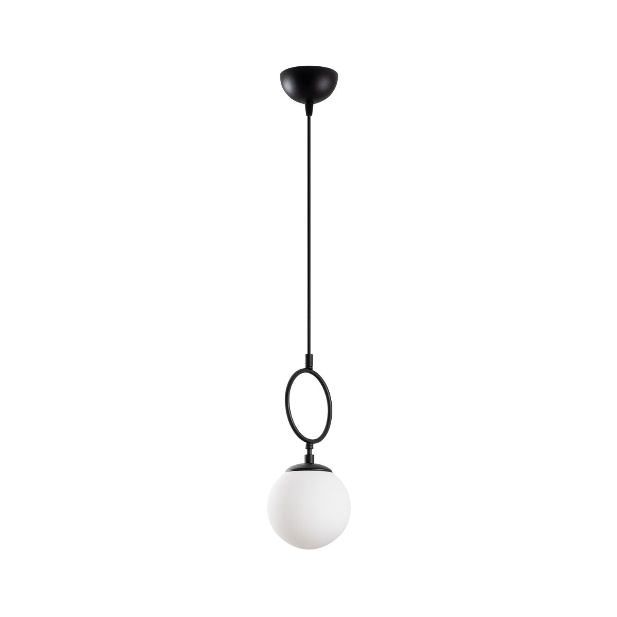 Lustra alb/negru din metal si sticla Ø15 cm Ring