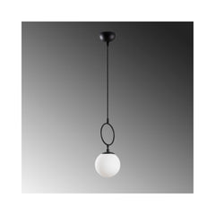 Lustra alb/negru din metal si sticla Ø15 cm Ring