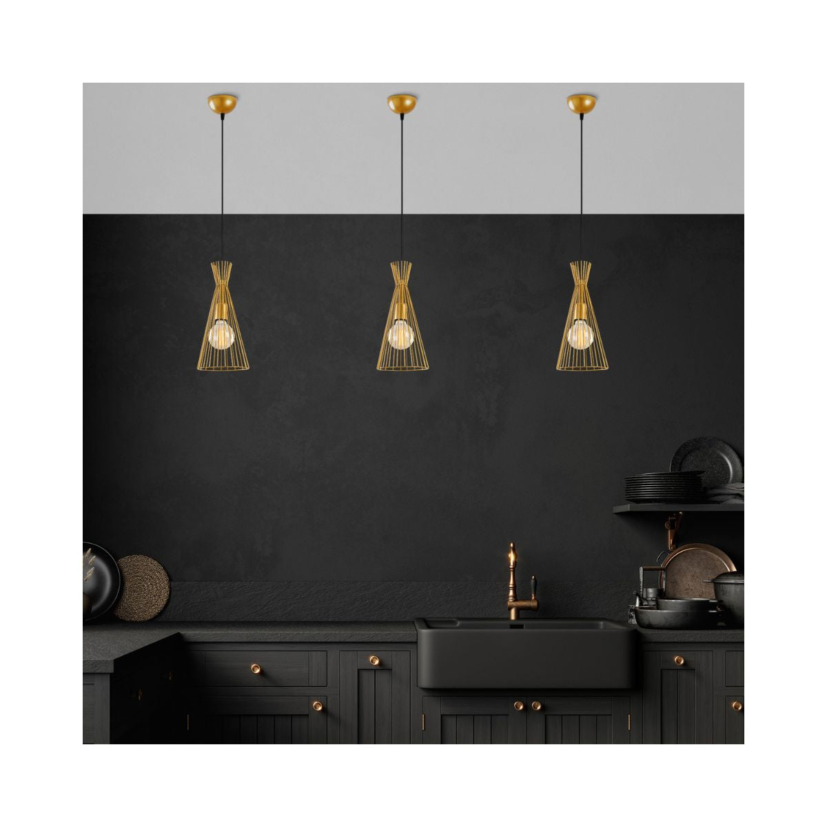 Lustra aurie din metal Ø20 cm Mezopotamya
