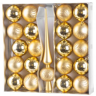 MagicHome Globuri de Craciun, set, 21 buc, 6 cm, auriu, 1, hectarul.ro