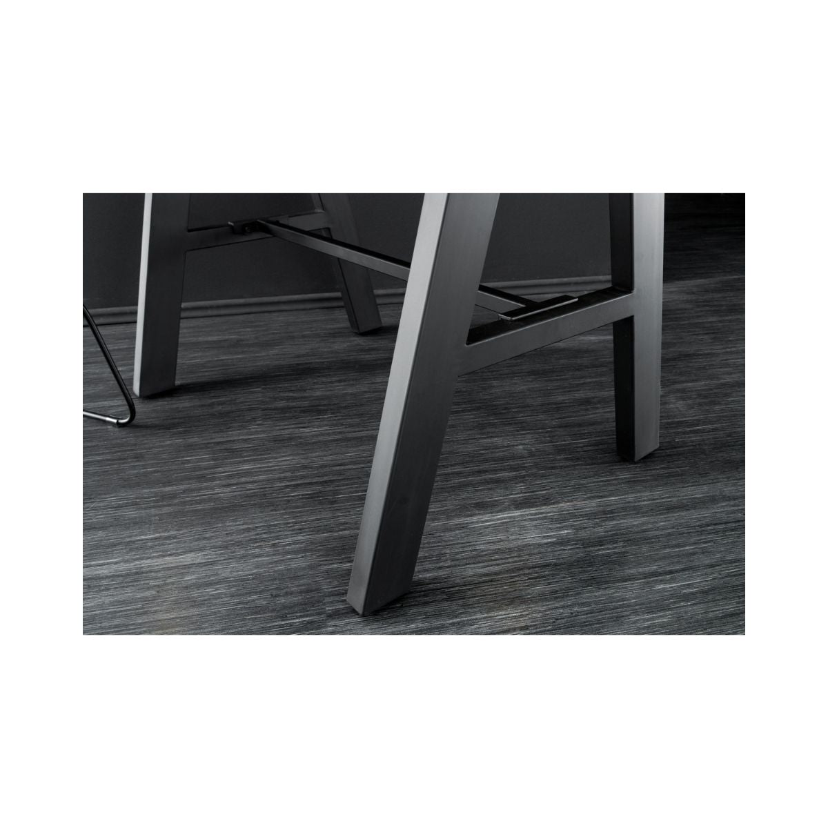 Masa de bar maro/negru 120 cm din lemn de acacia si metal Mammut Invicta