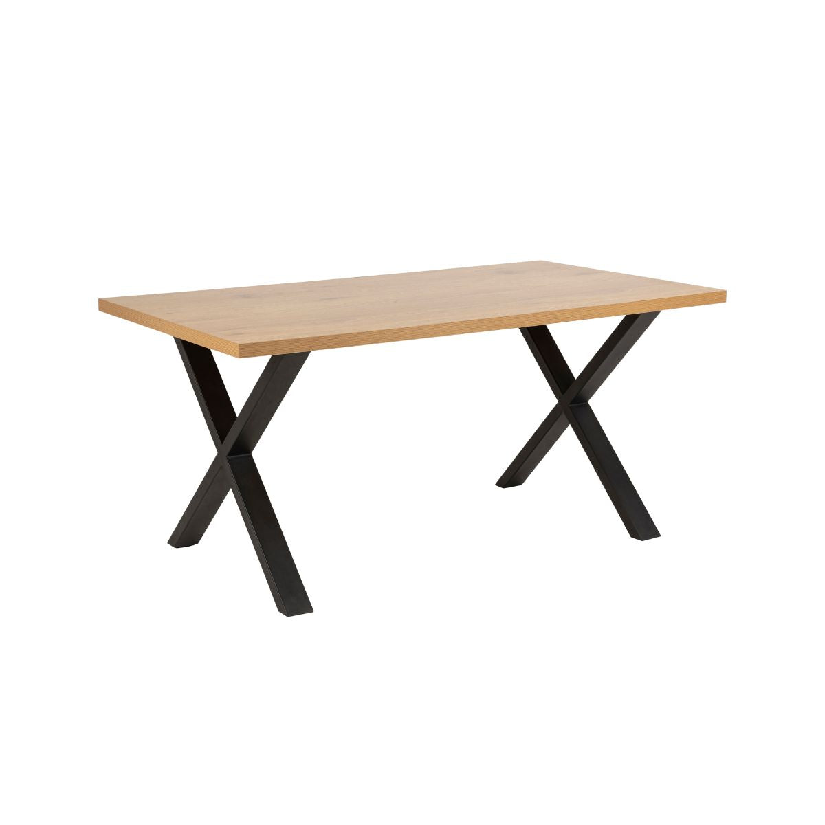 Masa de dining maro aspect stejar din MDF melaminat 160 cm Wales Actona, 1, hectarul.ro