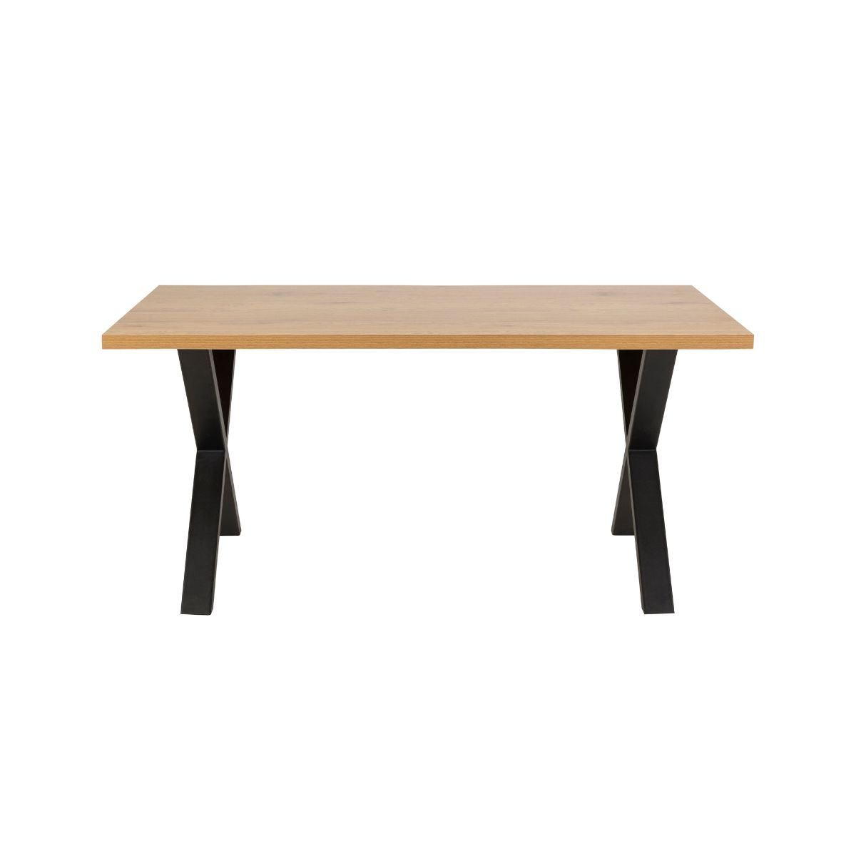 Masa de dining maro aspect stejar din MDF melaminat 160 cm Wales Actona
