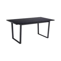 Masa de dining neagra din MDF melaminat si otel 160 cm Amble Actona