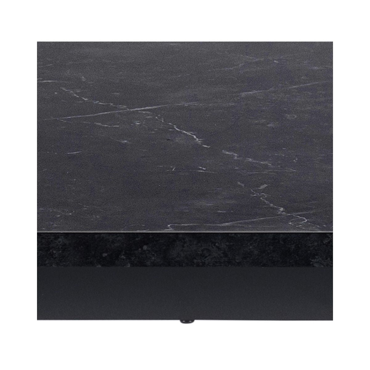 Masa de dining neagra din MDF melaminat si otel 160 cm Amble Actona