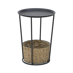 Masuta de cafea din metal si poliester Ø44Χ60 Ethnic  Inart