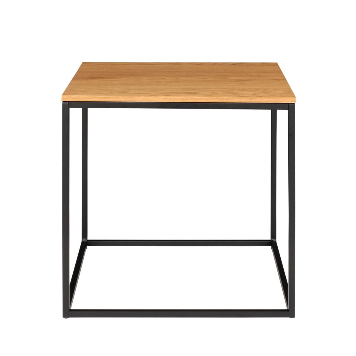 Masuta de cafea maro/negru din otel si PAL melaminat 45x45 cm Vita House Nodic