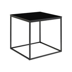 Masuta de cafea neagra din otel si PAL melaminat 45x45 cm Vita House Nodic