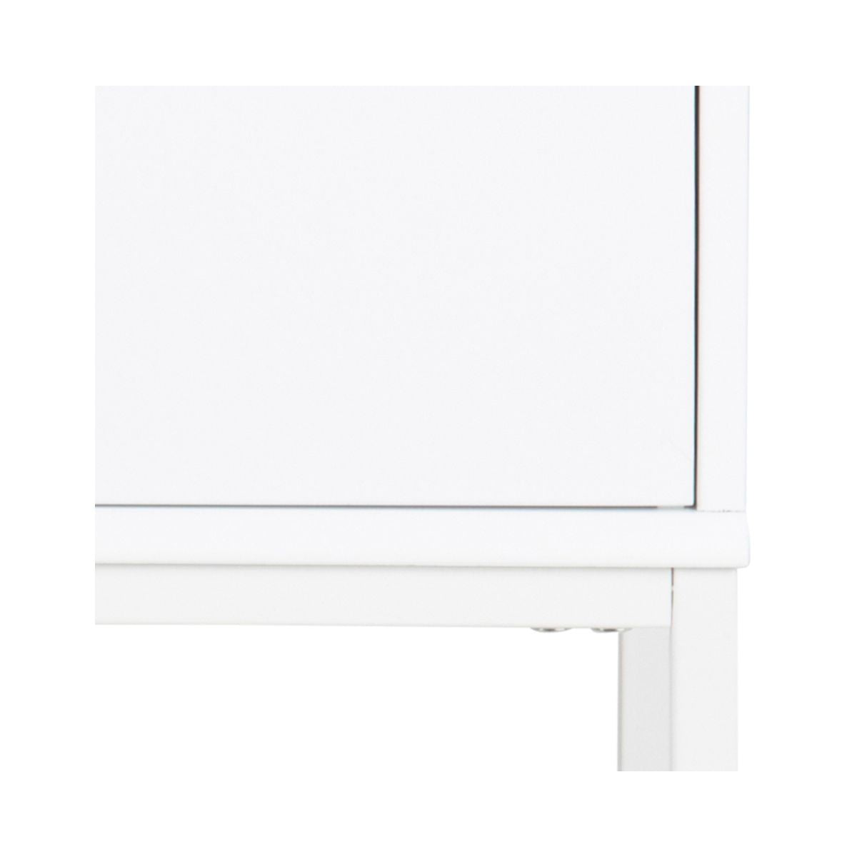 Noptiera alba din MDF si otel, 40 cm, Mitra Actona