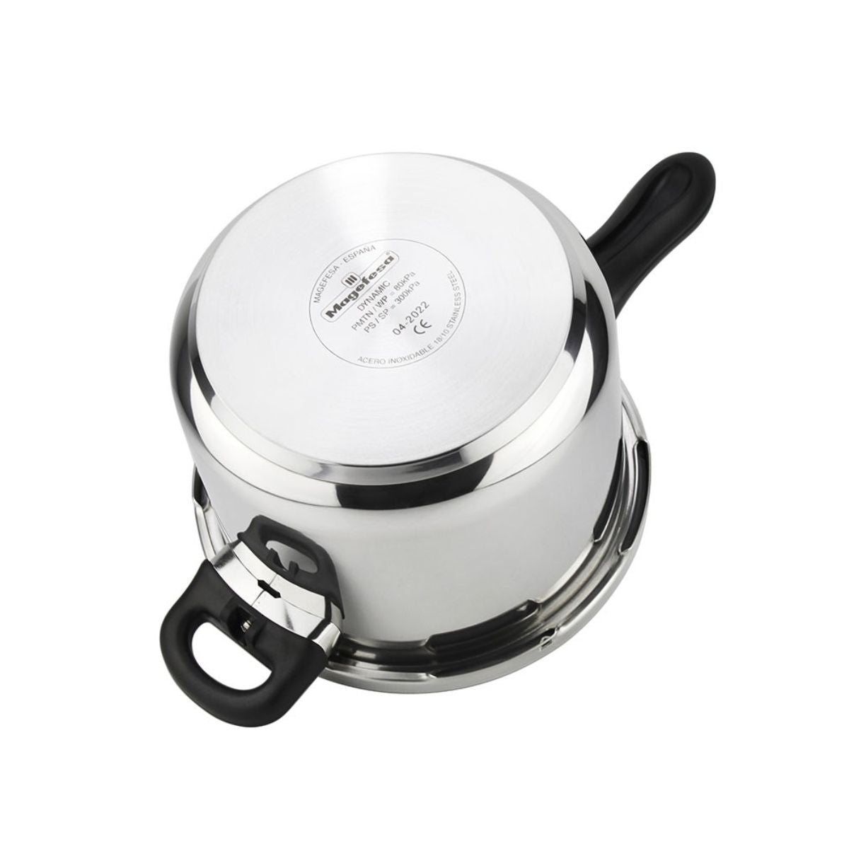 Oala sub presiune DYNAMIC 6 Magefesa, din otel inoxidabil 18/10, cu 5 sisteme de securitate, volum 6 litri, 3, hectarul.ro