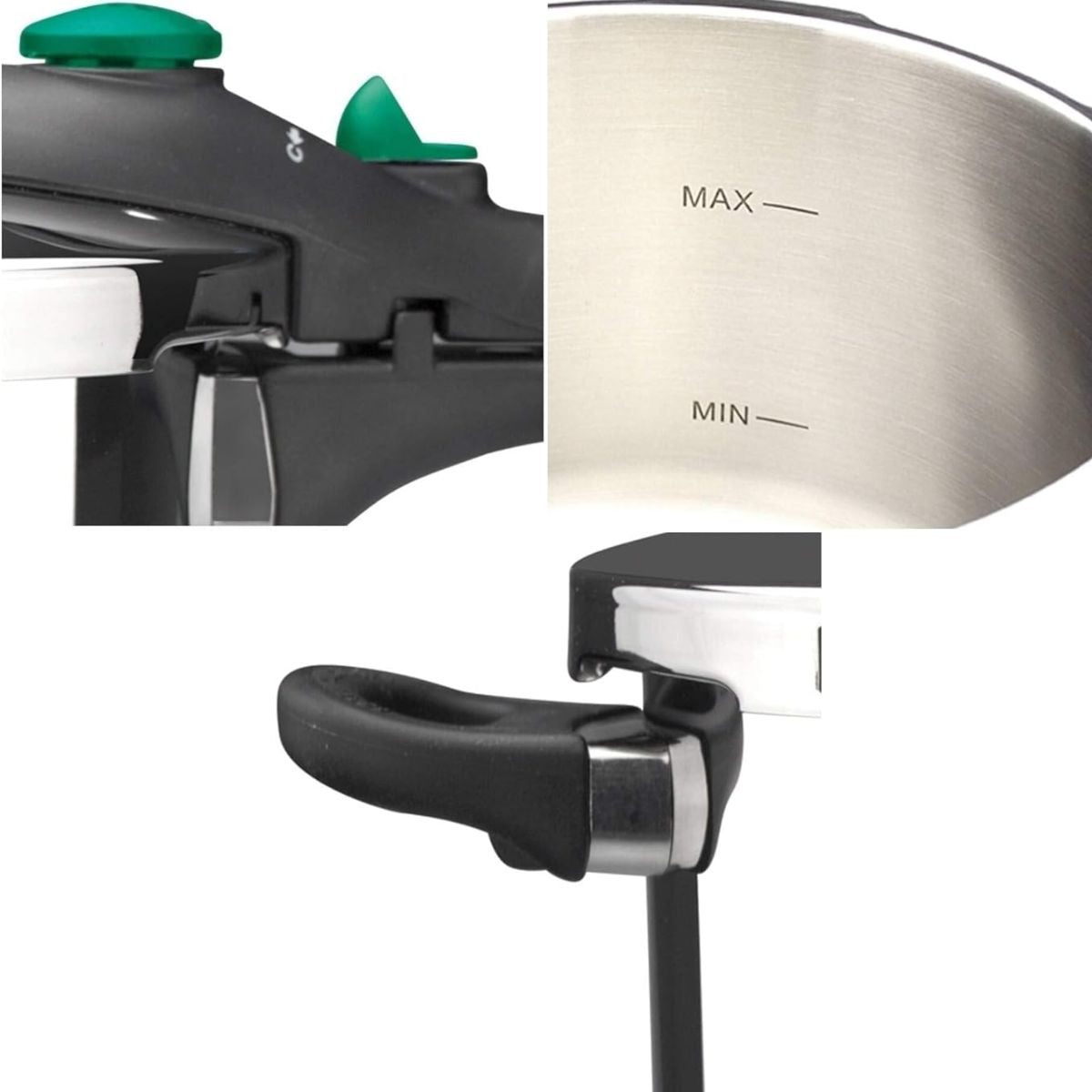 Oala sub presiune DYNAMIC 6 Magefesa, din otel inoxidabil 18/10, cu 5 sisteme de securitate, volum 6 litri, 5, hectarul.ro