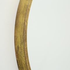 Oglinda de perete, aurie, din fier, diametru 55 cm, Prado Boltze