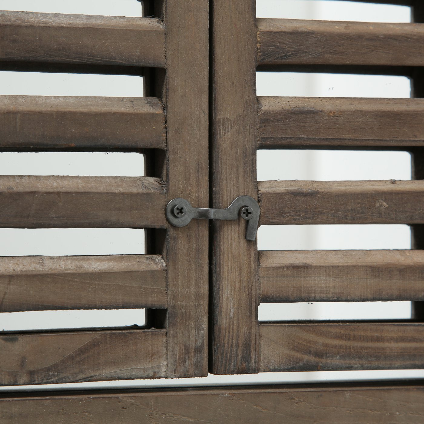 Oglinda de perete maro din lemn, 31x45 cm, Fensterladen Boltze, 4, hectarul.ro