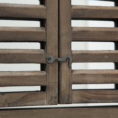 Oglinda de perete maro din lemn, 31x45 cm, Fensterladen Boltze