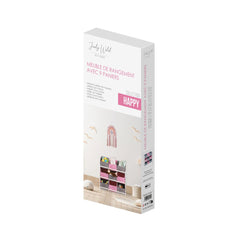 Organizator jucarii din MDF si textil roz/gri 59 cm Happy JudyWild