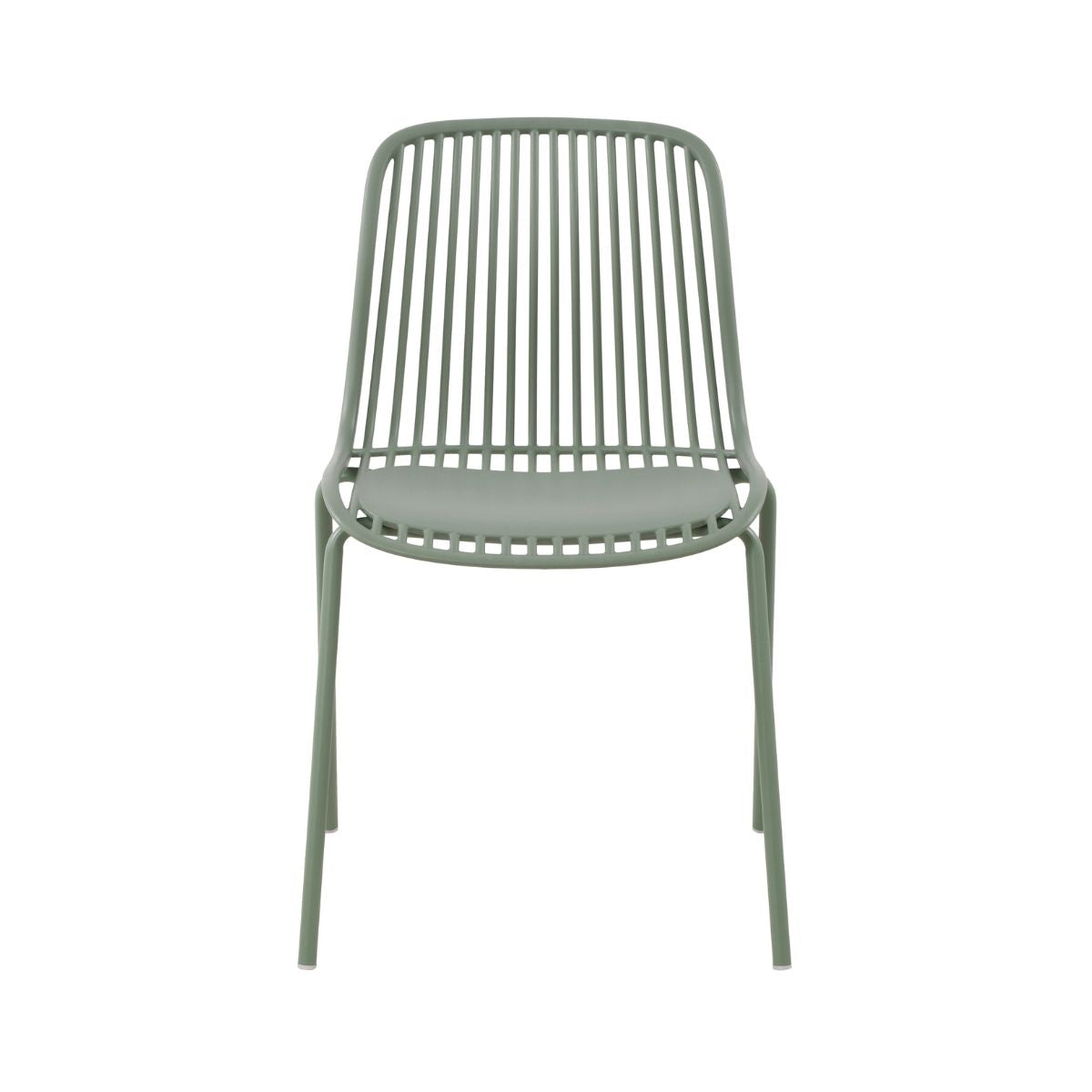 Pachet 3+1 Scaun de living verde din polipropilena si metal Klara