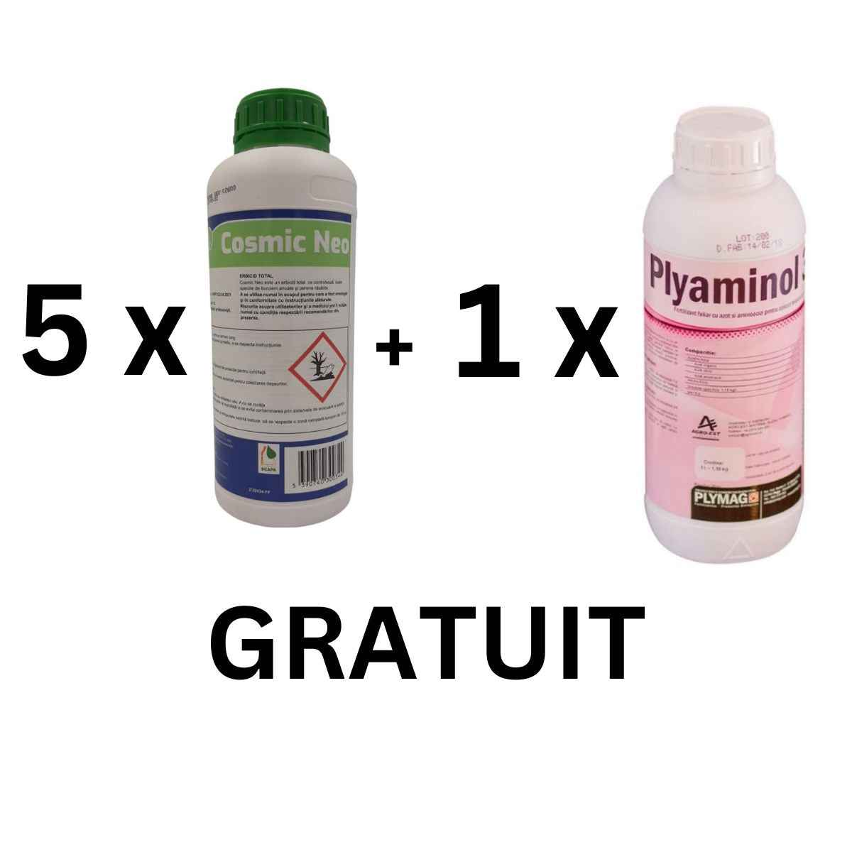 Pachet 5 litri erbicid total COSMIC NEO + 1 litru PLYAMINOL gratuit, 1, hectarul.ro