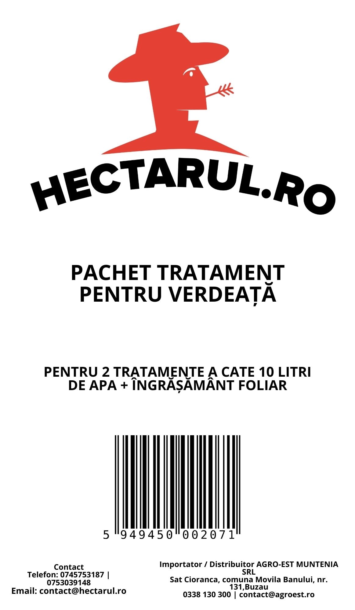 Pachet tratament pentru verdeata cu ingrasamant foliar, 20 litri