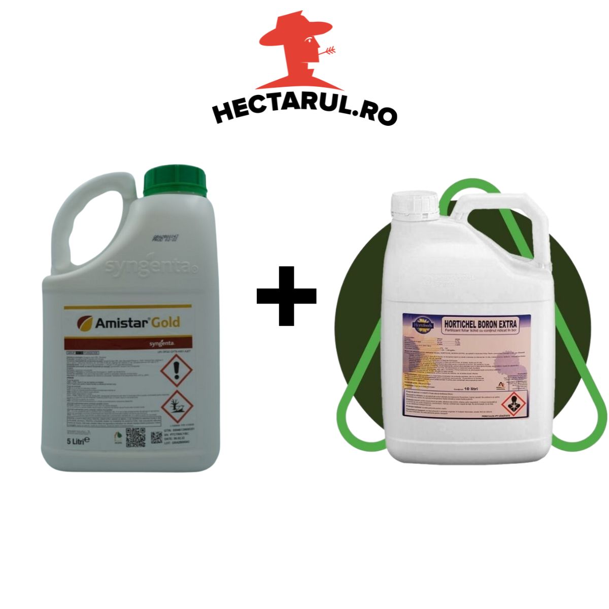 Pachet tratament Floarea Soarelui, Amistar Gold + Boron Extra, 5 hectare, 1, hectarul.ro