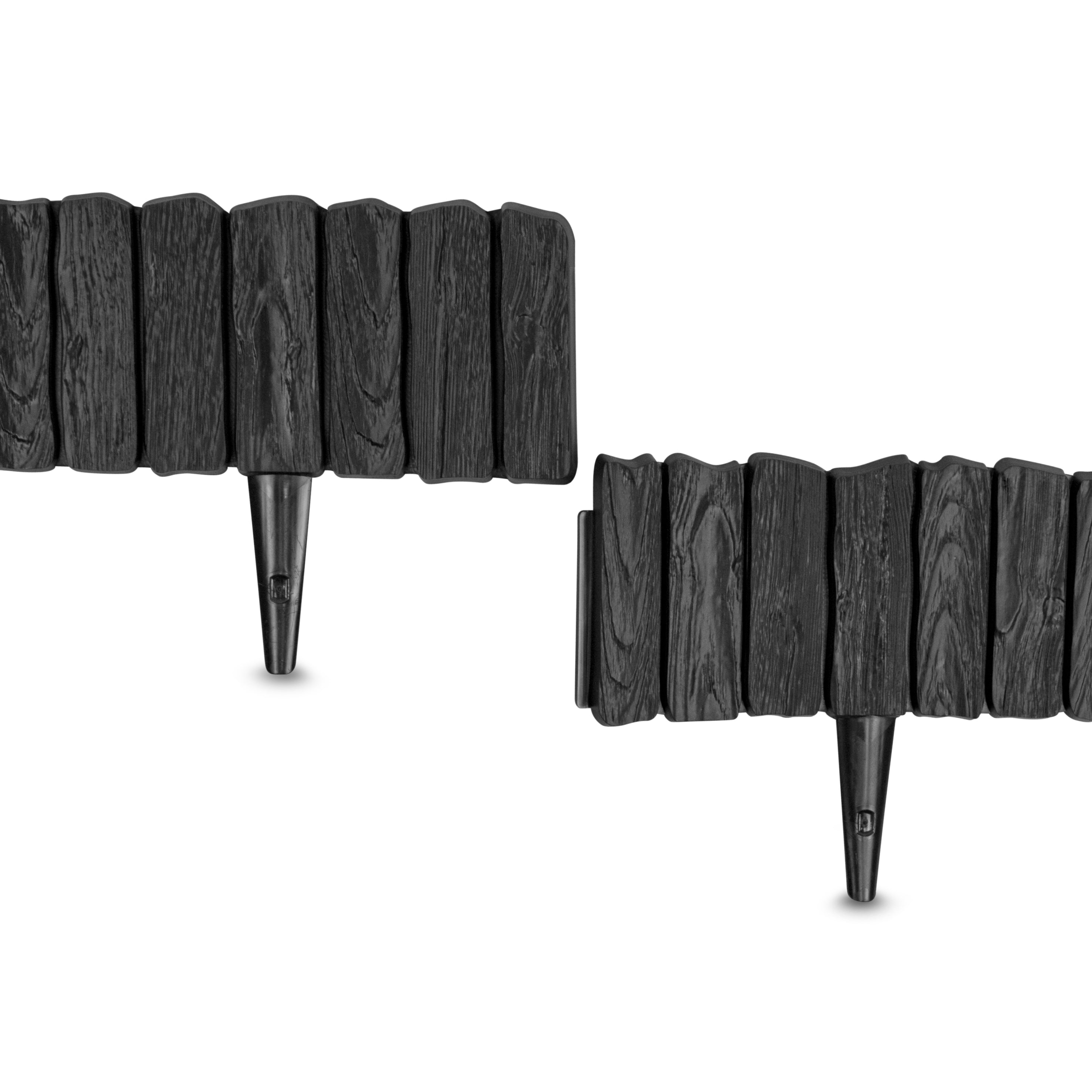 Palisada de gradina, model lemn,  58 cm, negru
