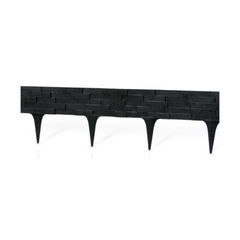 Palisada de gradina, model piatra, 58 m negru