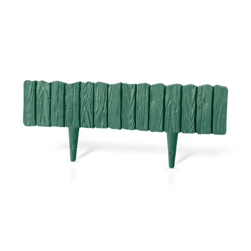 Palisada de gradina, model piatra, 58 cm, verde