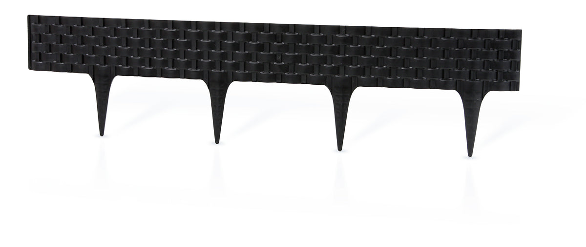 Palisada de gradina ratan, 2.4 m, negru