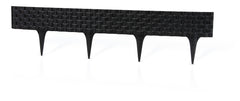 Palisada de gradina ratan, 2.4 m, negru