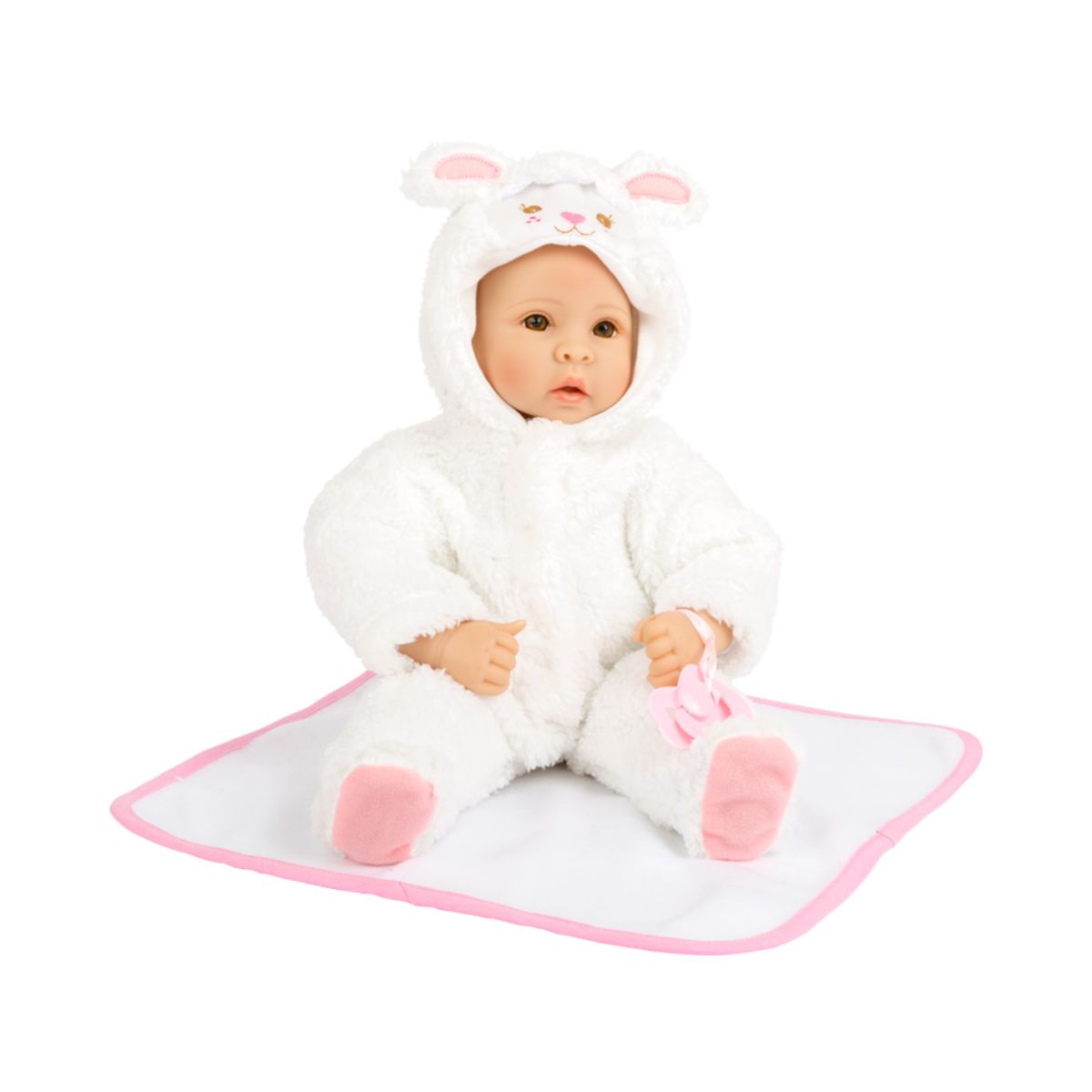 Papusa 43 cm din material plastic si textil Lambkin Small Foot